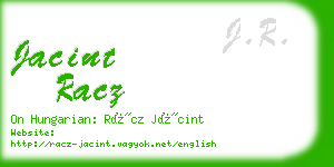 jacint racz business card